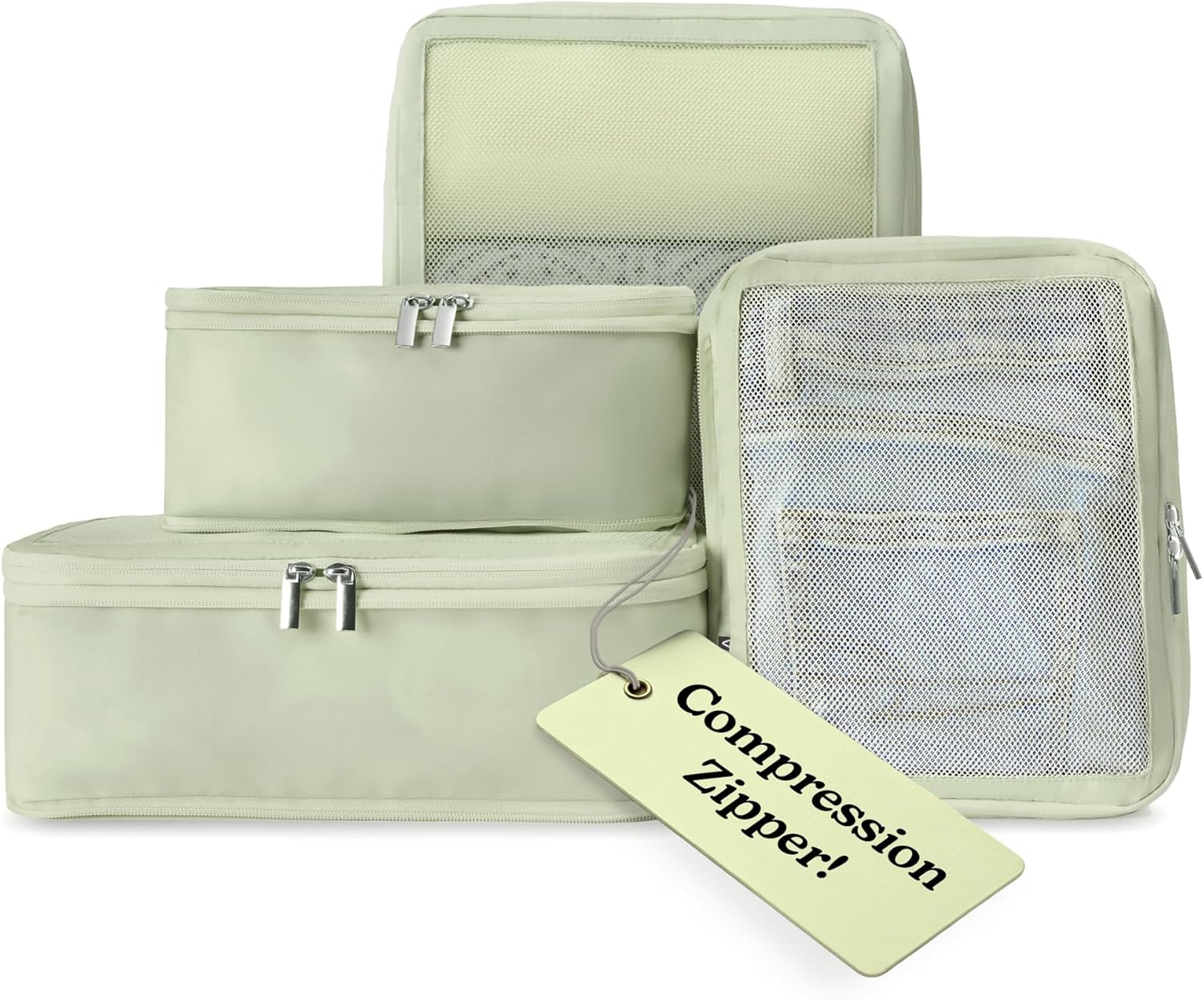 Vandel Space-Saving Compression Packing Cubes for Women, Men, Compressible Carry On Suit Case Organizer Luggage Packing Cubes for Travel Organizer Bags for Luggage and Backpacks, Suitcase Cube