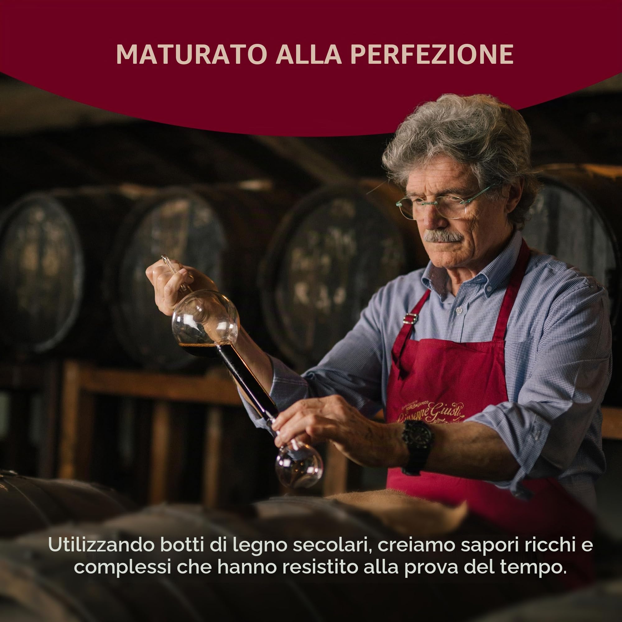 Giusti - Aceto Balsamico di Modena IGP 3 Medaglie d'oro Biologico - Champagnotta 250ml