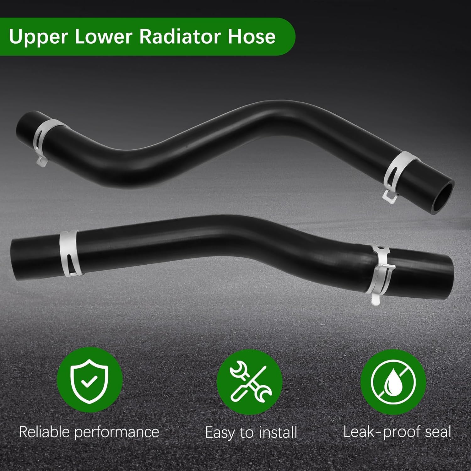 4881101AB Upper & Lower Radiator Coolant Hose Fit for 2001-2007 Dodge Caravan Grand Caravan for Chrysler Town & Country Voyager 3.3L 3.8L Replace 04881100AC 4881101AD