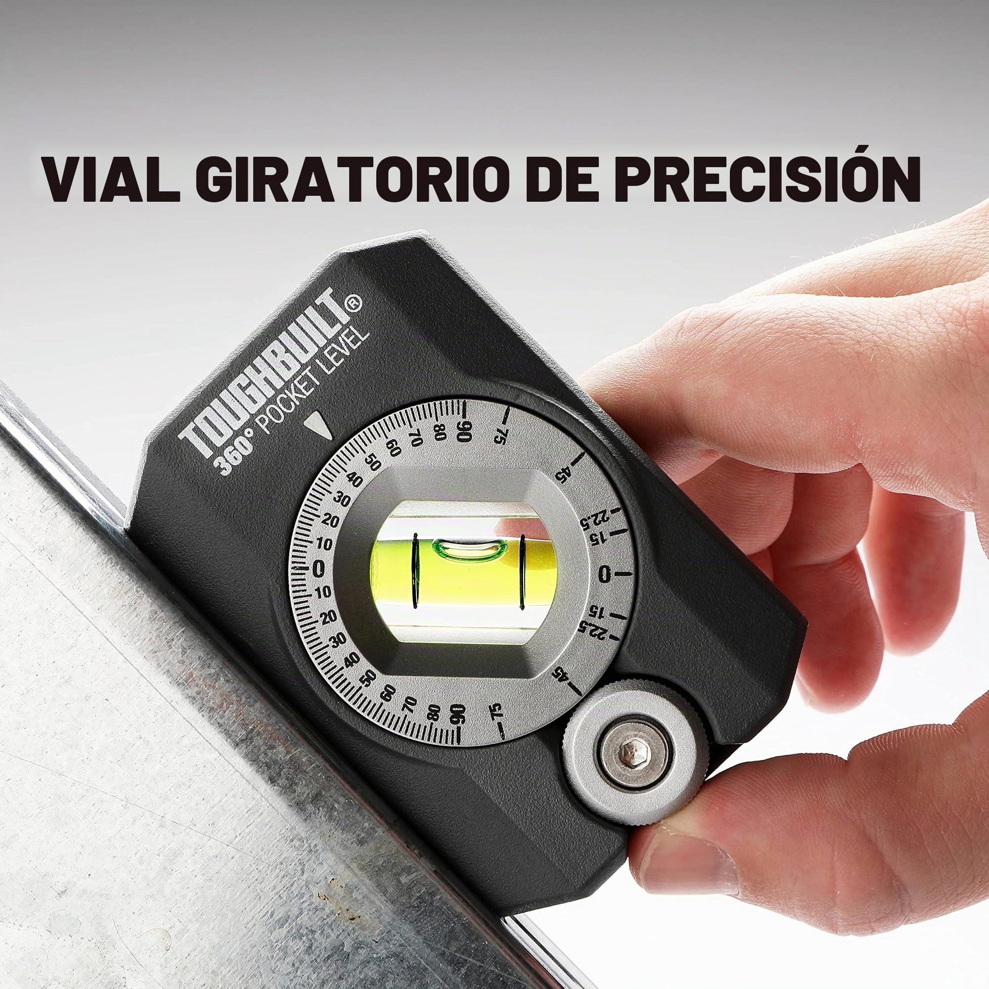 ToughBuilt Nivel de bolsillo de 360 grados (TB-H2-L-4R) negro