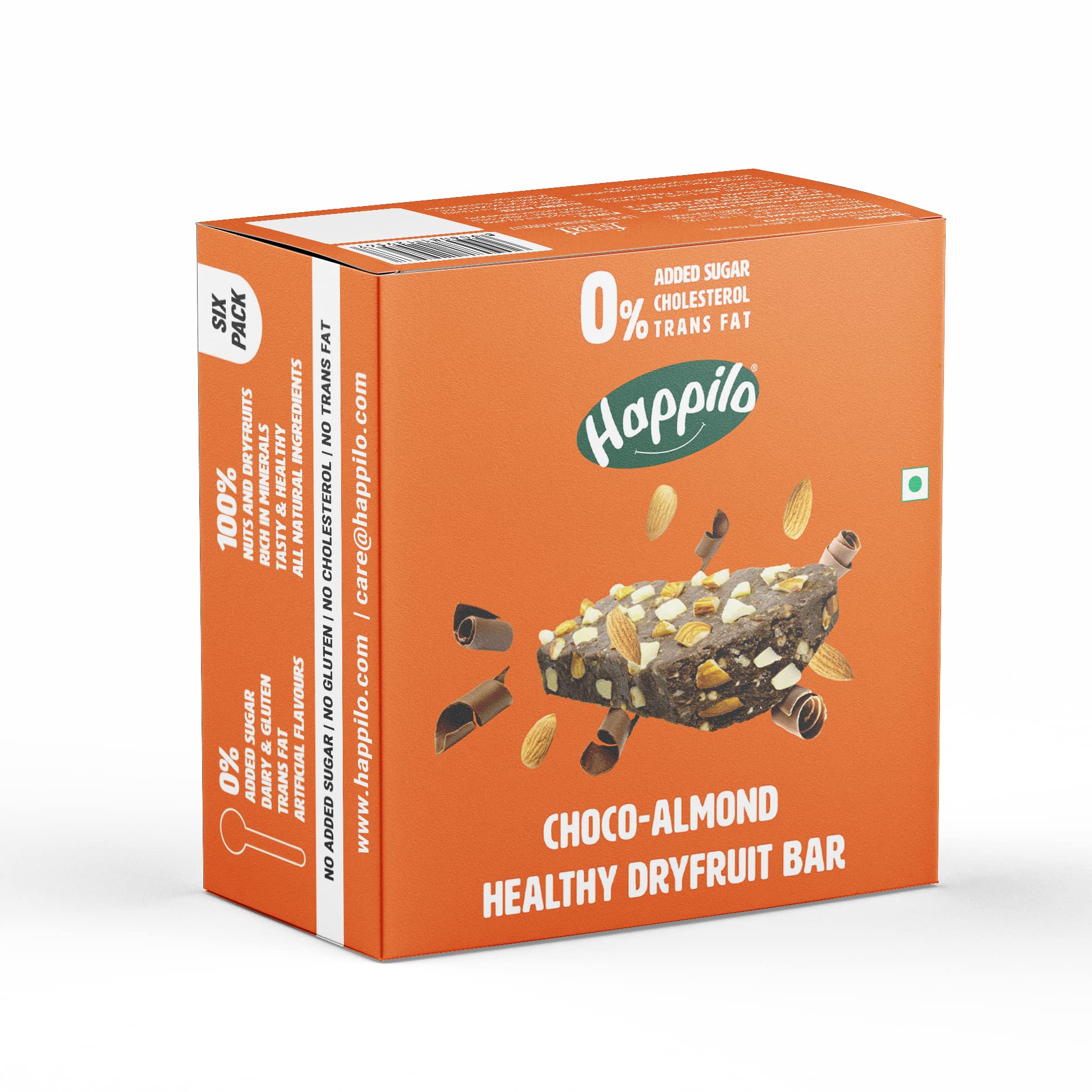 Happilo Choco Almonds Healthy Mini Dry Fruit Bar Pack of 6 (35g each), Healthy Snack, High in Protein Nuts, No Added Sugar-image-22