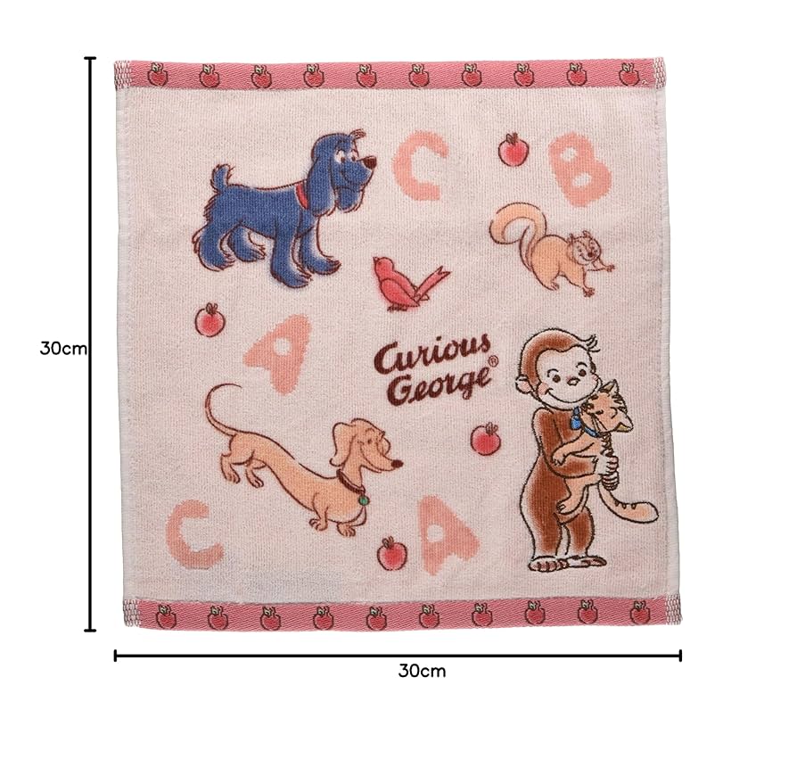 所ジョージ5周年記念 キャラクターハンカチ おさるのジョージ』 こくばん ハンカチタオル – タオル美術館