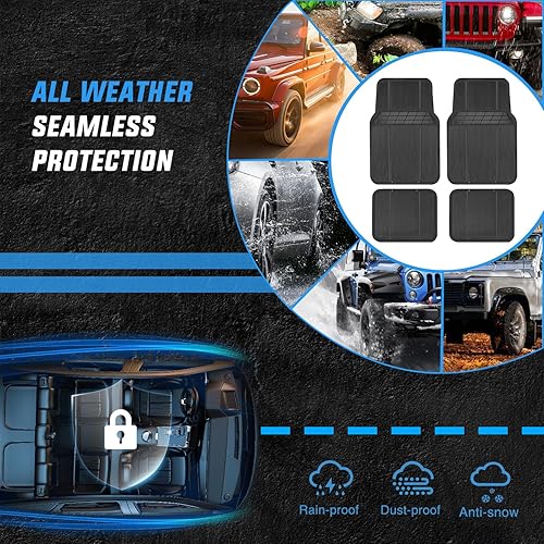 Miniatura 5 de Nilight Alfombrillas de goma para autos, camiones, SUV, ajuste universal para adaptarse a la mayoría de vehículos, protección para todo tipo de