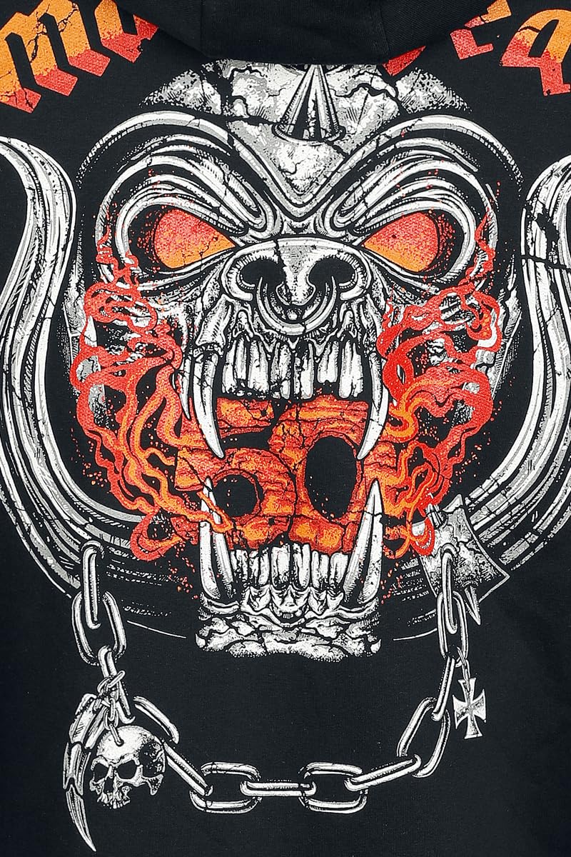 Motörhead Flames Bull Männer Kapuzenjacke schwarz Band-Merch, Bands