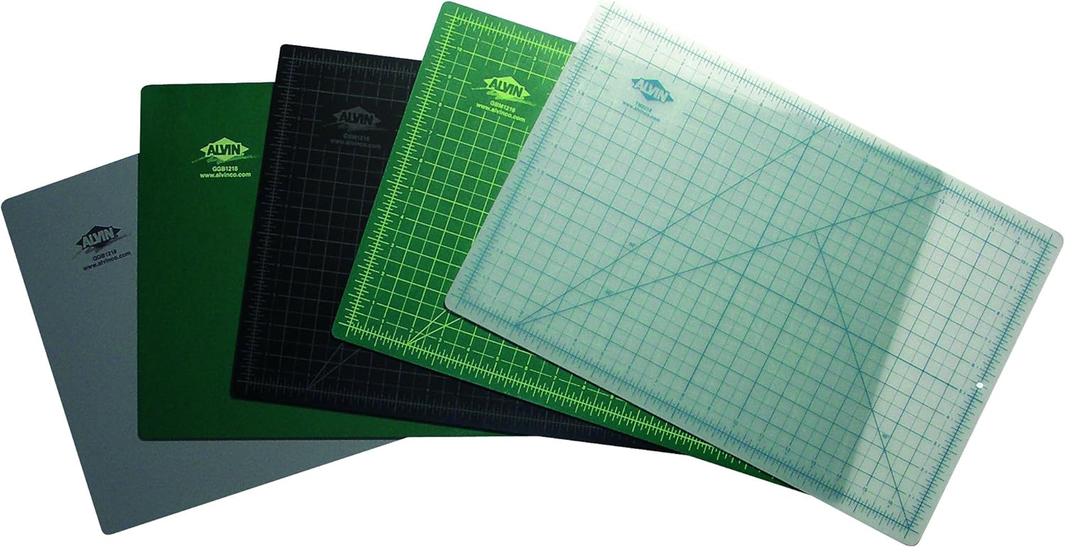 ALVIN GBM Self-Healing Cutting Mat 48 x 96 inch | Double-Sided Green/Black | 5-Layer Gridded Surface for Arts, Crafts and Sewing - Model GBM4896