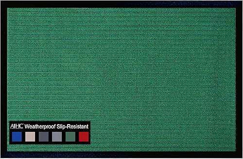 A1HC - Tapete de goma de polipropileno duradero y versátil para todo tipo de clima, para interiores y exteriores, fácil de mantener para puertas