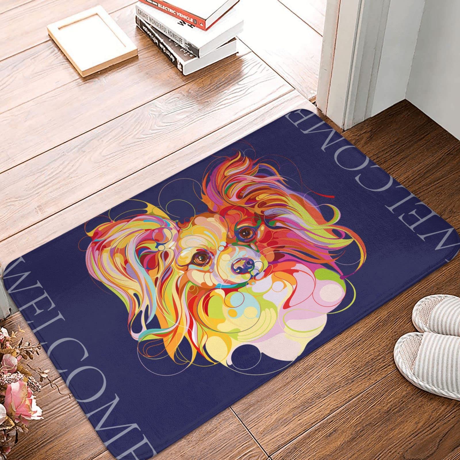 Tapis de bienvenue extérieur chien anti-saleté 65x90