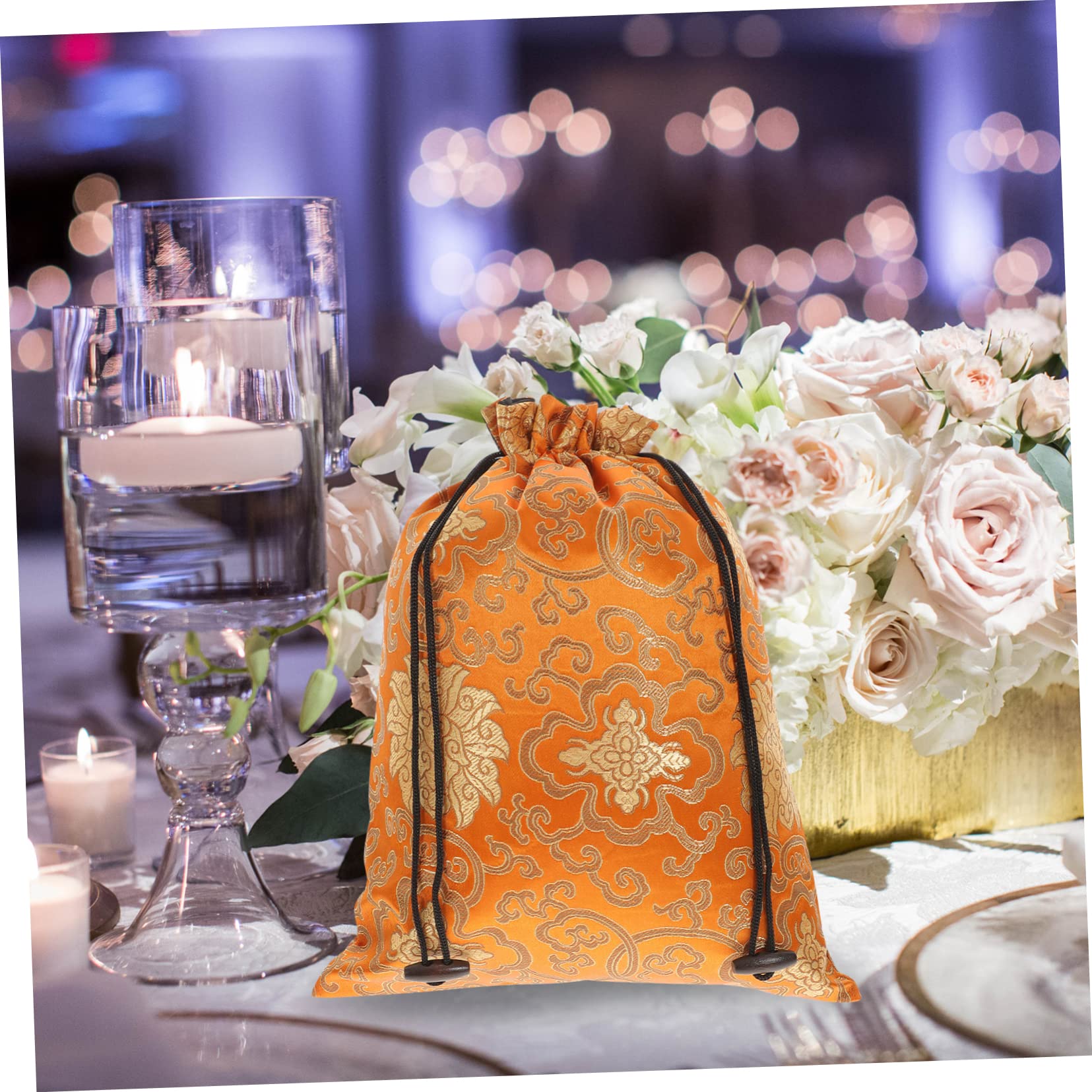 Happyyami Sacchetti Coulisse in Seta Stile Cinese per Bomboniere Caramelle Gioielli Piccoli Regali per Feste di Matrimonio e Altre Occasioni Stili multipli