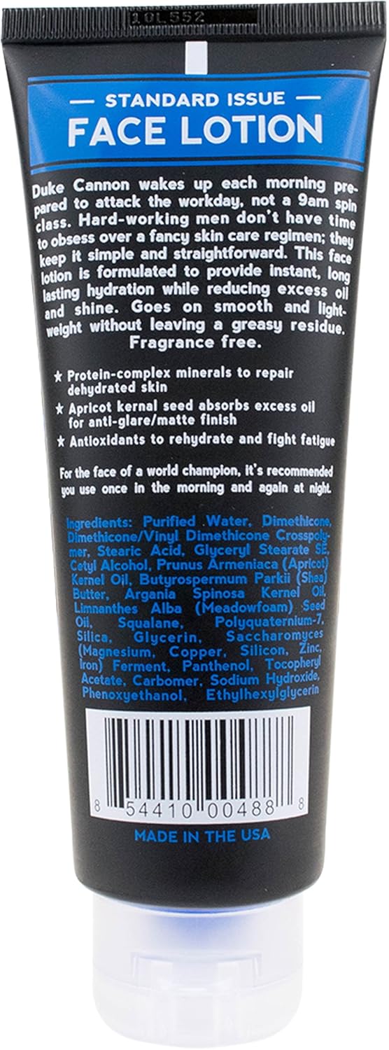 duke cannon face lotion