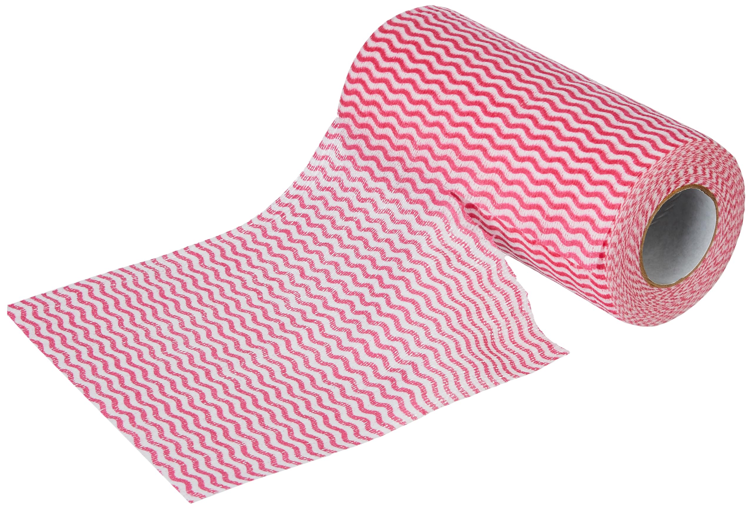 Amazon Brand - Presto! Non-Woven Kitchen Towel Roll | 80 Pulls (Pack of 2) | Size: 23 x 21 cm | Wavy Pattern (Red & Blue) | Washable and Reusable | Highly Absorbent | For Daily Use image 4