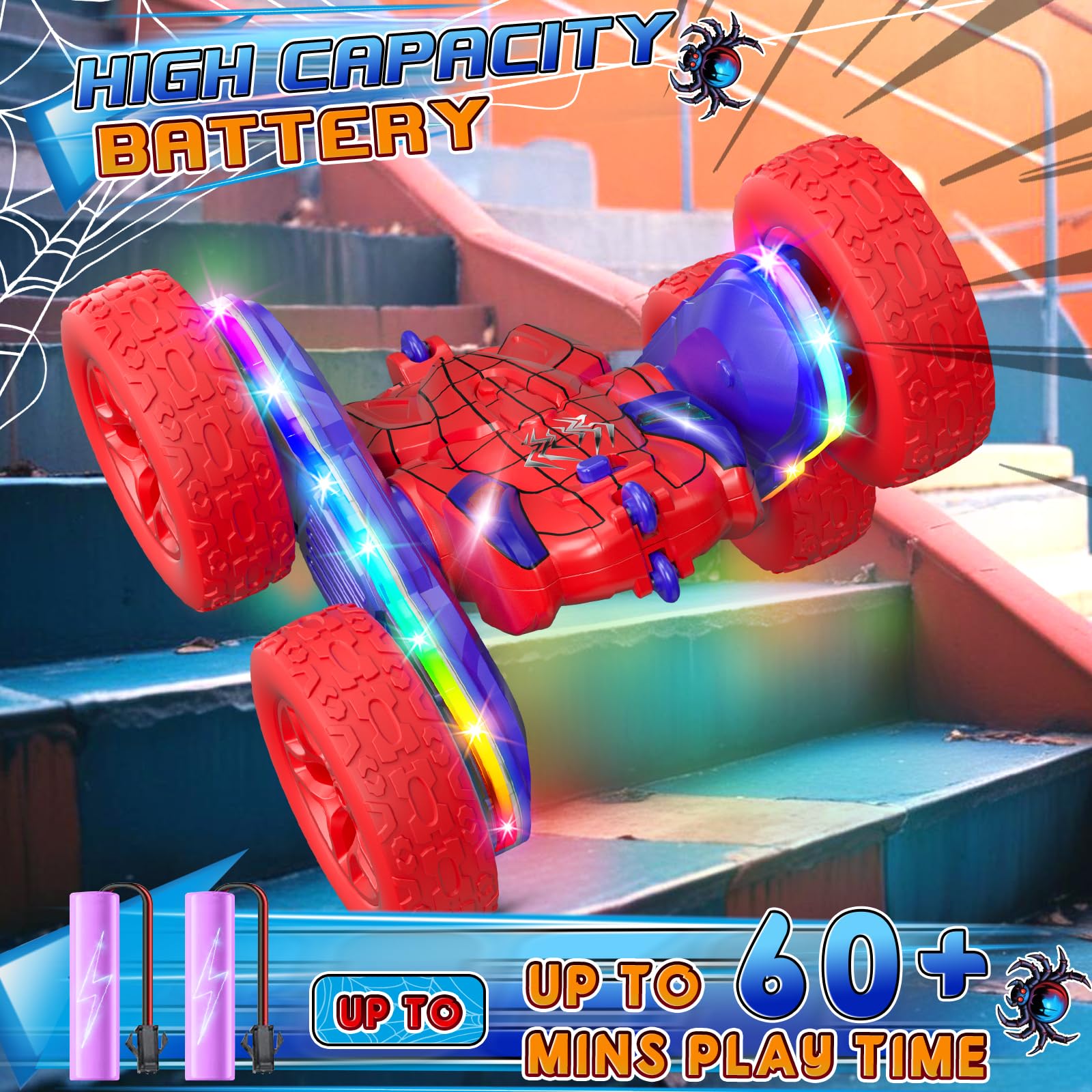 Spiderman Toys For Boys 4-6 Spider Remote Control Car, Double