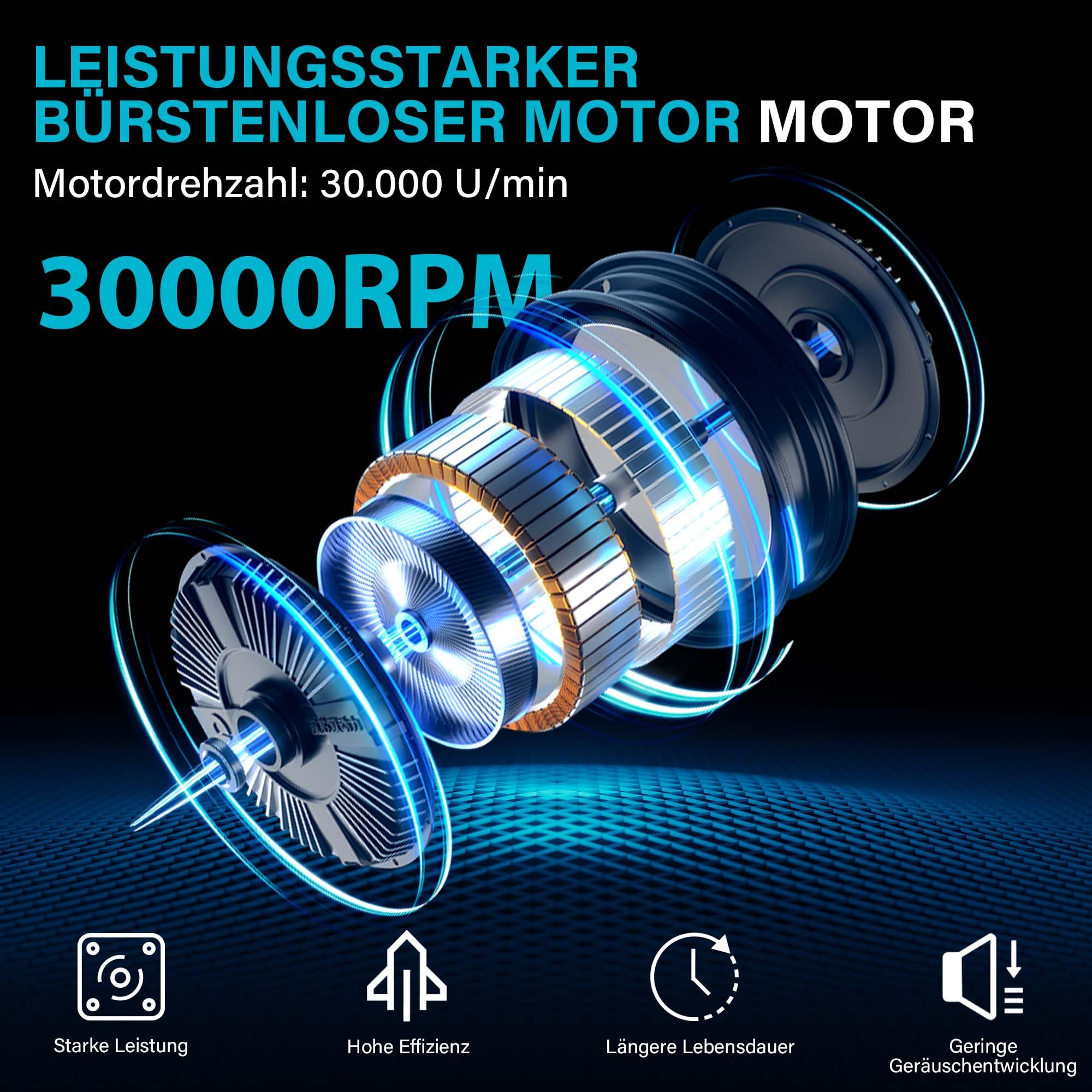 Akku Oberfräse für Makita 18V Akku, 800W Akku-Kantenfräse Set mit 5 Geschwindigkeit, 30000 U/min Bürstenloser Multifunktionsfräse Tragbarer Handfräser mit 15 Stück 1/4" Fräser Set(Ohne Akku)