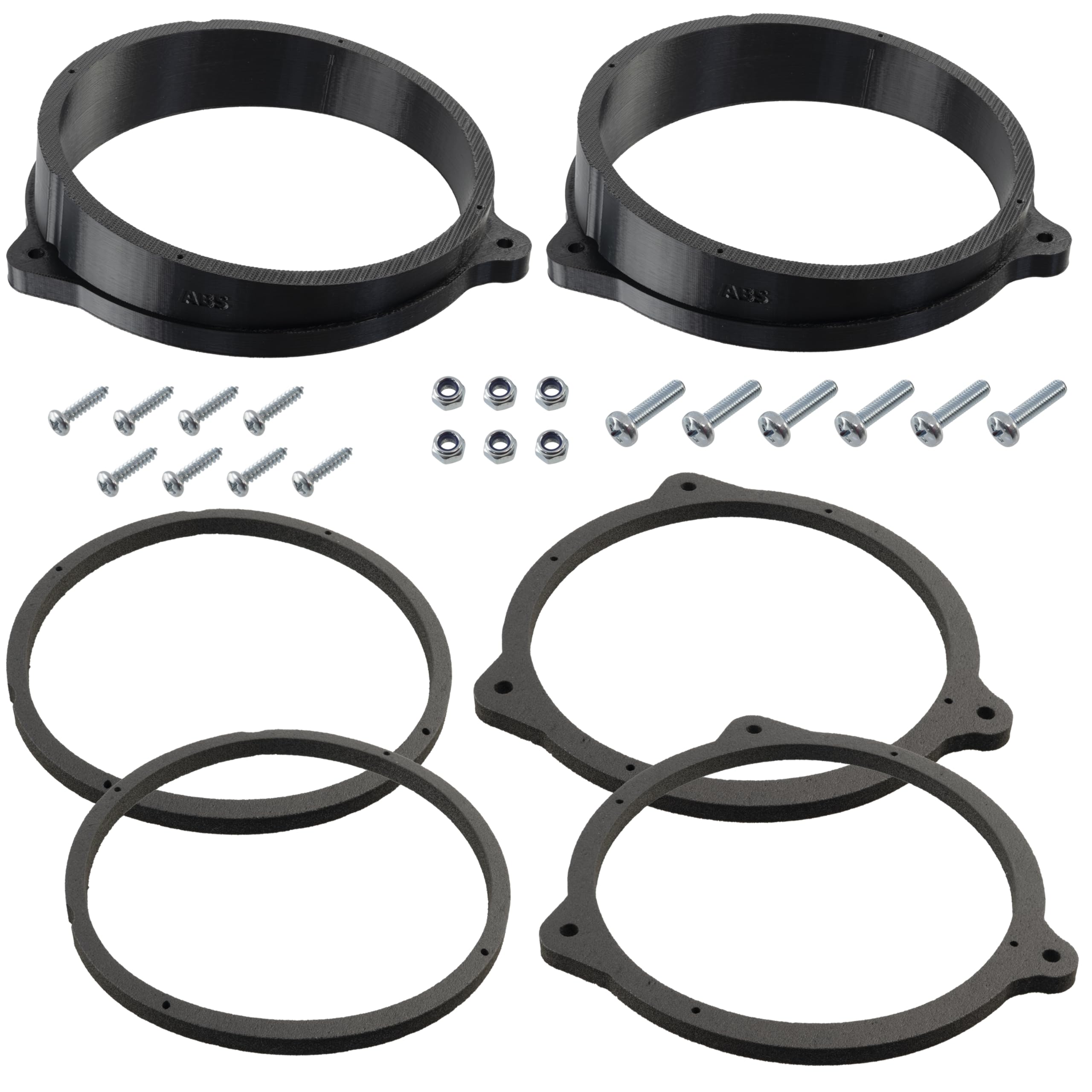 Aerzetix Set di 2 adattatori per altoparlanti Ø165 mm compatibile con Mercedes CLK A208/C208 Cabriolet/Coupé