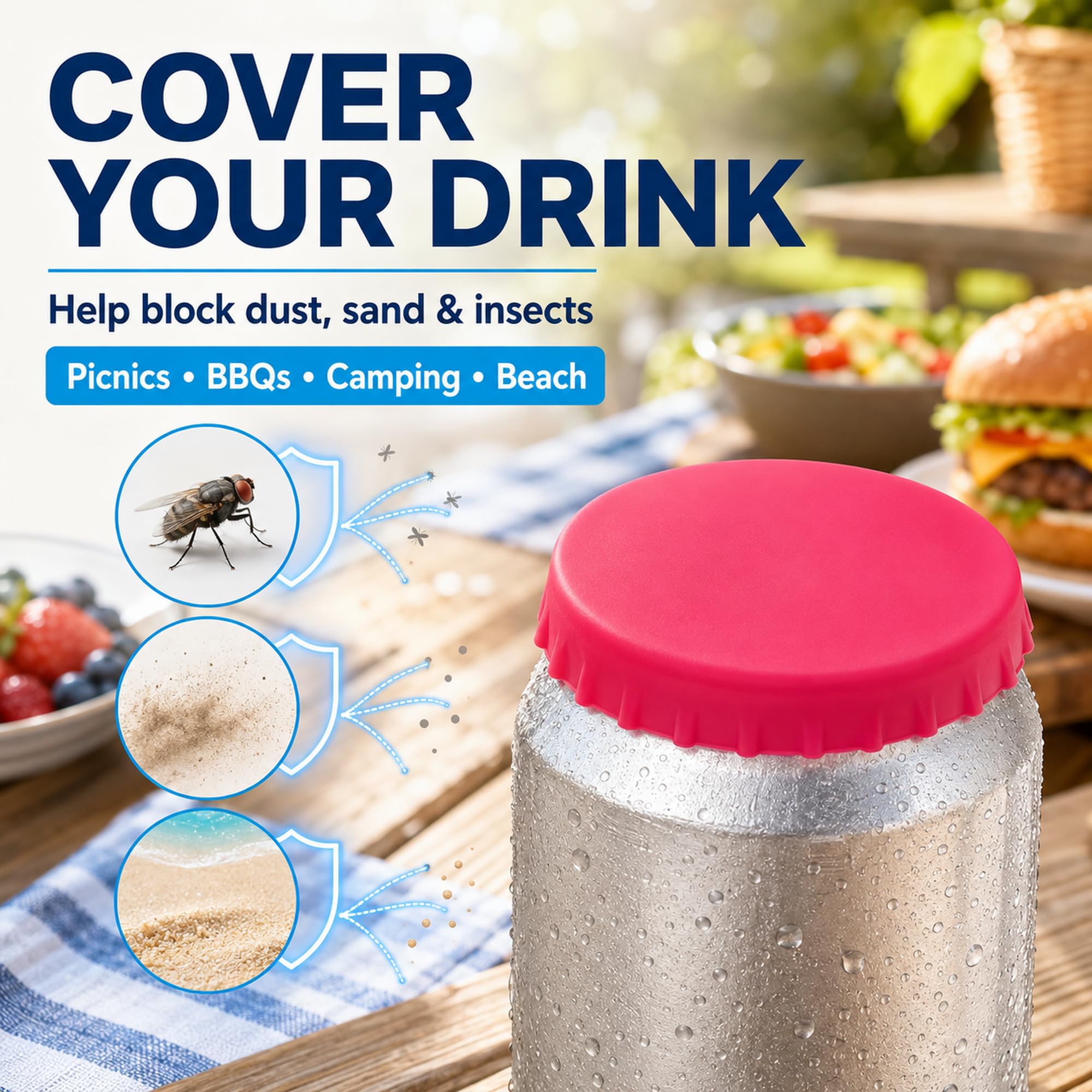 Reusable Soda Can Lids - Keep Drinks Fresh! -4 Reusable Soda Can Lids - Keep Drinks Fresh! -4