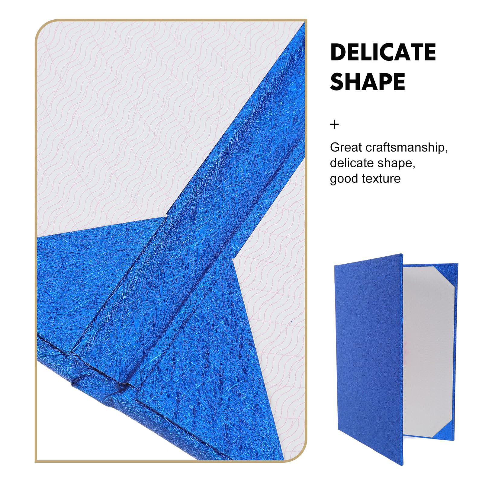 Veemoon Blauer Dokumentenordner als Abschlussgeschenk mit Elegantem Präsentationsdesign und Professionellem Schutz aus Papier für Zeugnisse und Zertifikate im Büro oder Beim Transport