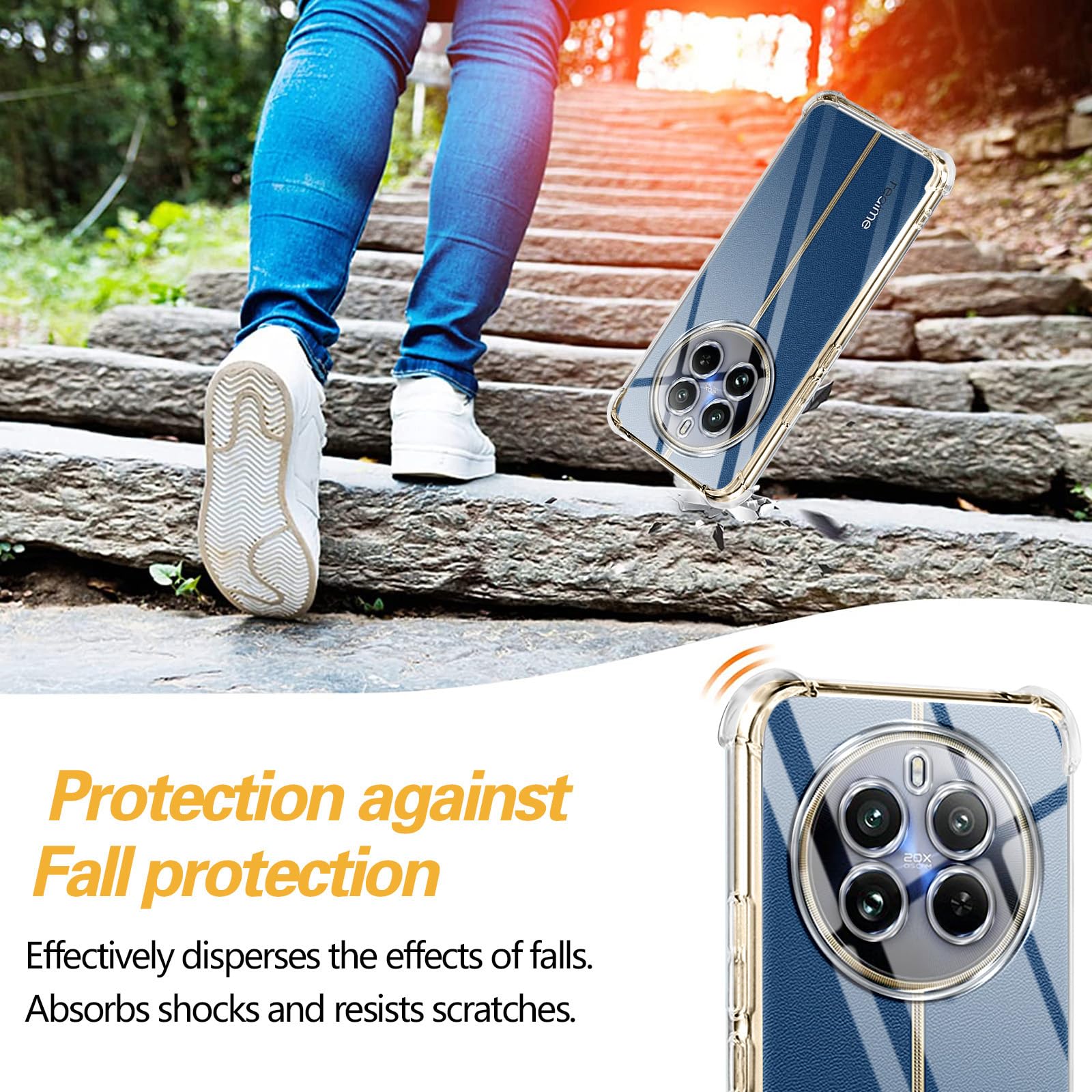 Custodia Per Realme 12 Pro 5G/12 Pro+ 5G - Cover Con Cordino Regolabile | TPU Antiurto, Verde - Foto 5