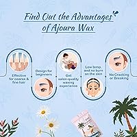 Vista 5 de Ajoura Cuentas de cera dura de 1 libra para depilación, granos de cera de manzanilla para cuerpo completo, brasileño, depilación de bikini, cara