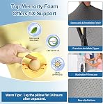 Reading Pillow for Sitting in Bed, 22”H Bed Rest Pillows with Arms, Back Pillows for Sitting Up, Ergonomic Lumbar Support Cushion for Reclining, Gaming, Work, Resting, Watching TV, (Grey&Darkgrey)