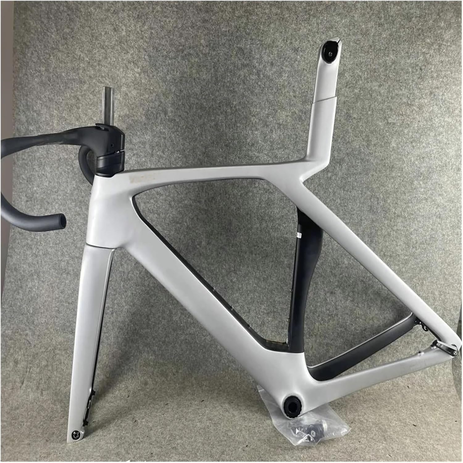 Carbon Bicycle Frame Bike Sliver Matte Road Frameset Disc with Handlebar