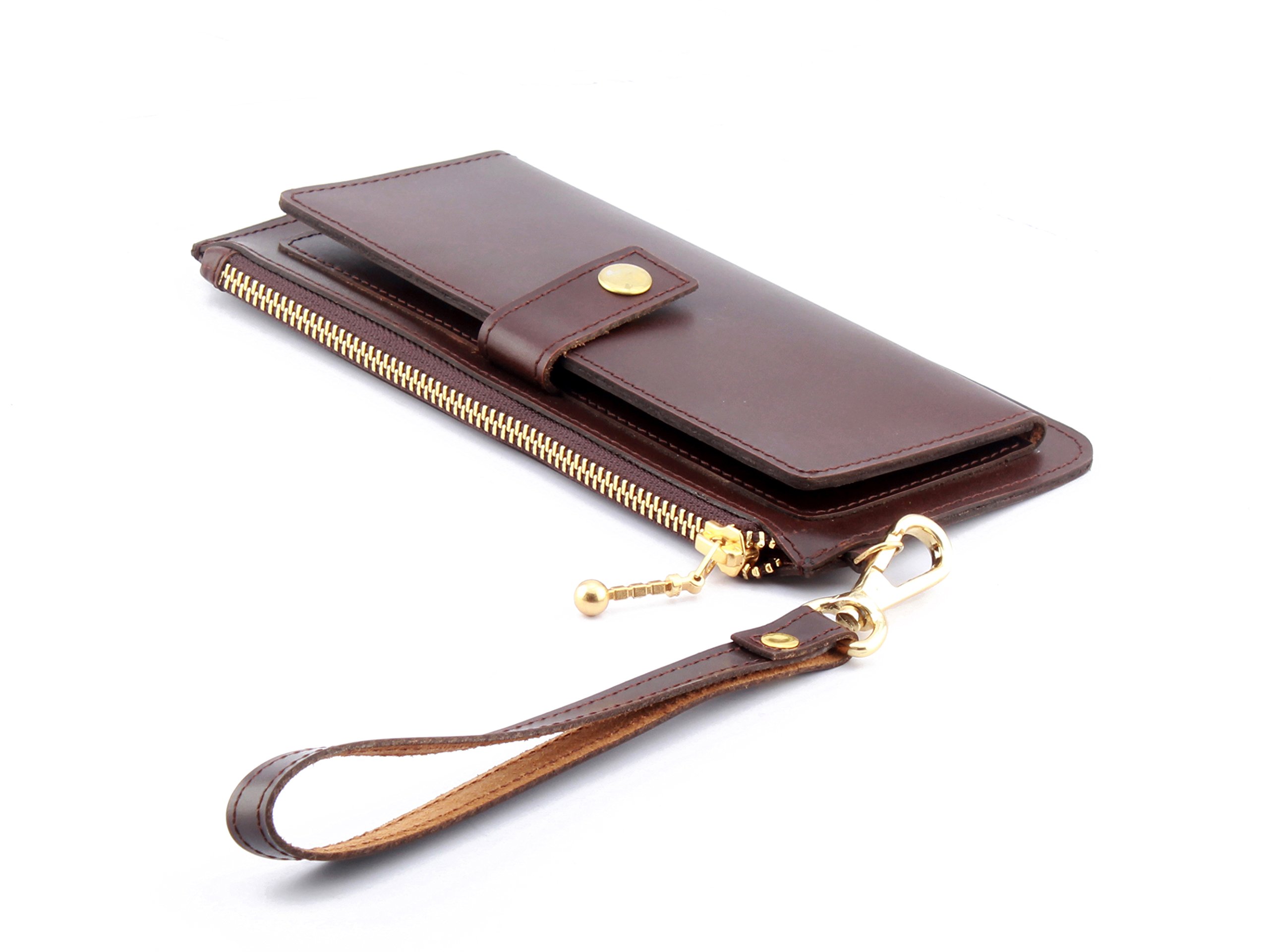 PRERNA Cords Craft® | Leather Clutch, Wallet, Bifold, Credit Card Holder Purse For Women's & Girls, Brown, One Size, Bifold Wallet
