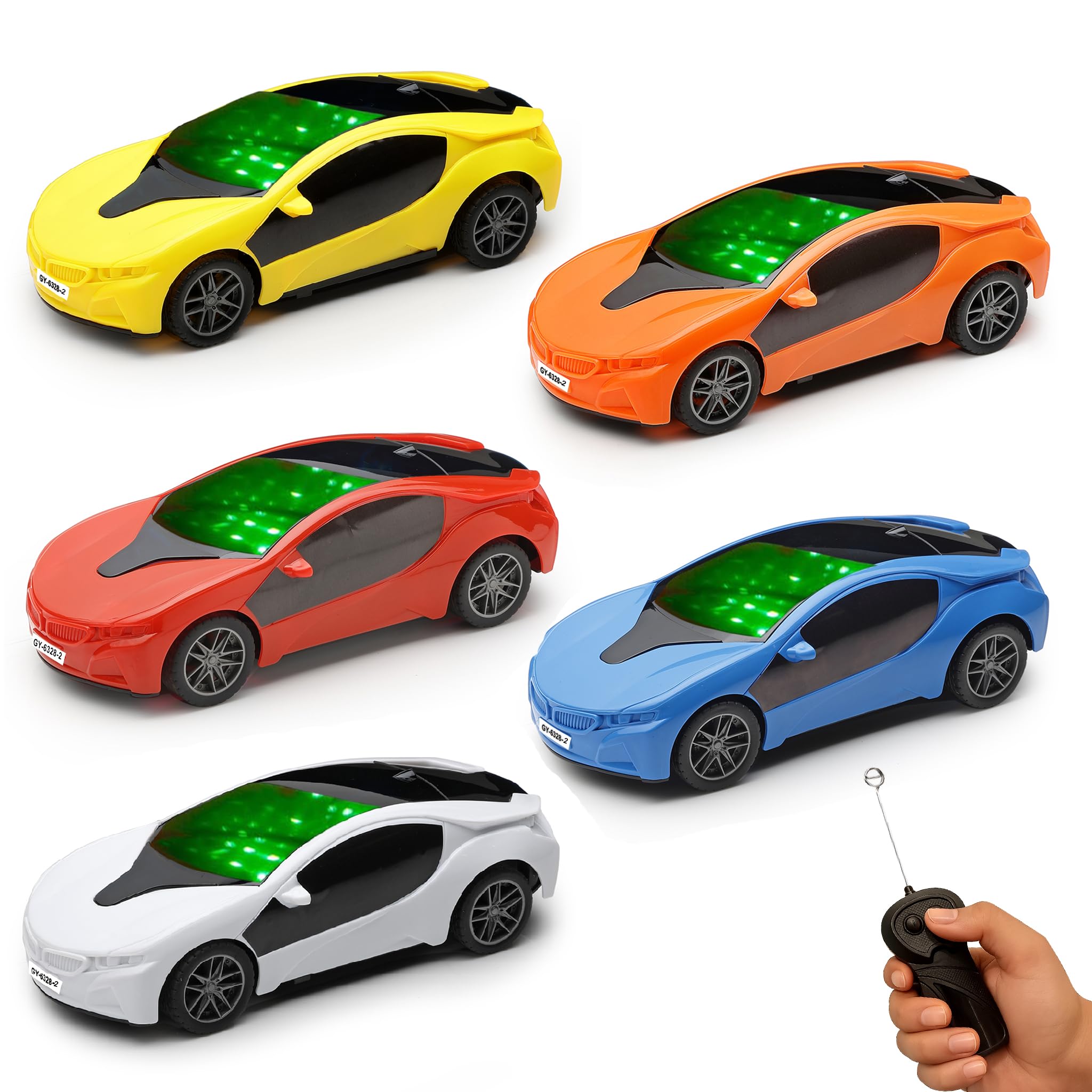 Gooyo 6328-2 Battery Operated 3D Lights Famous Remote Control High Speed Racing Car Toy for Kids, Power Source: 3xAA Battery in Car & 2xAA Battery in Remote Controller (Not Included)-image-12