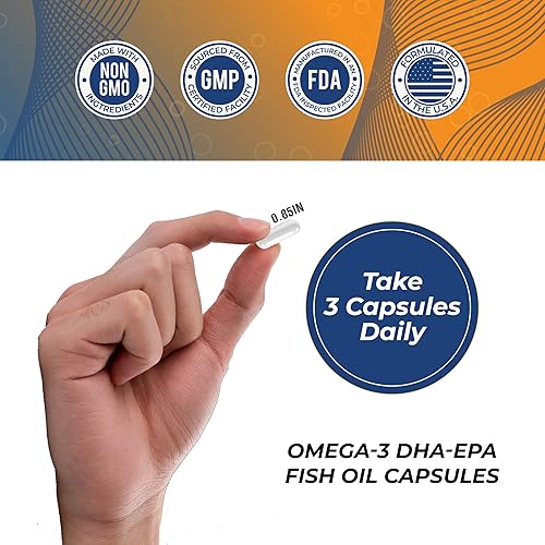Miniatura 5 de Cápsulas de aceite de pescado Omega 3 3000 mg Suplemento de Omega 3 DHA  Pastillas de aceite de pescado Omega3  para la salud del corazón, el
