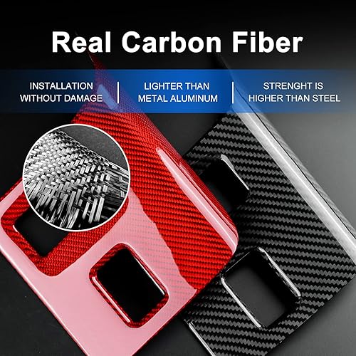 Miniatura 6 de AIRSPEED Cubierta de botón de control de calefacción para asiento de fibra de carbono dura accesorios interiores para Subaru BRZ Toyota GR86 2021