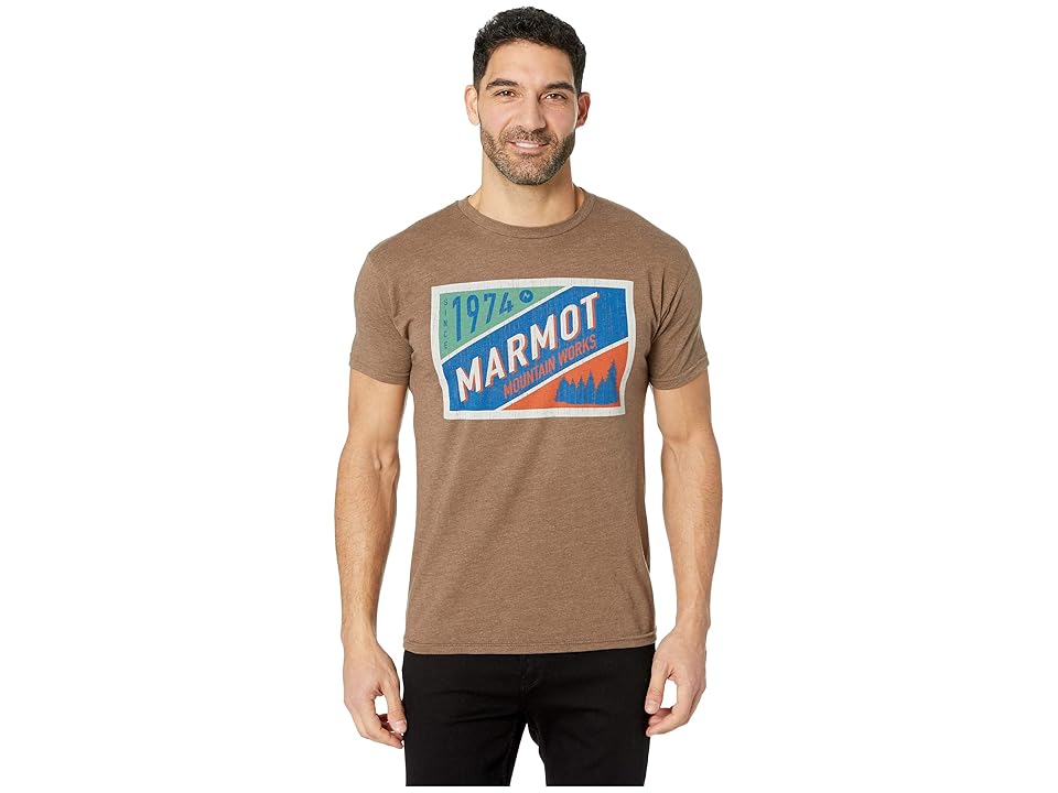 

Marmot Mountain Tab Short Sleeve T-Shirt (Brown Heather) Men's T Shirt