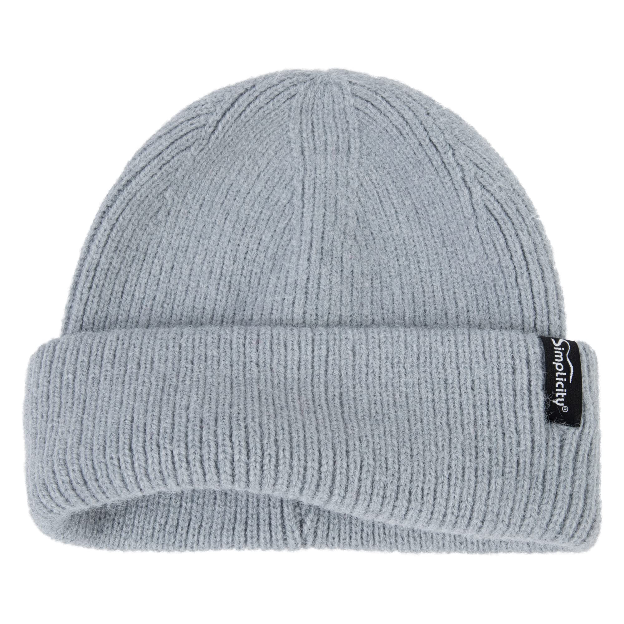 Simplicity Damen Beanie Winter Zopfmuster Kunstfell Pompon Ohren Beanie Mütze, Hellgrau_neu, Einheitsgröße