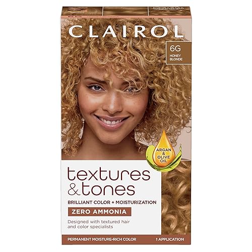 Clairol Textures & Tones - Tinte permanente para el cabello, color rubio miel 6G, paquete de 1 unidad