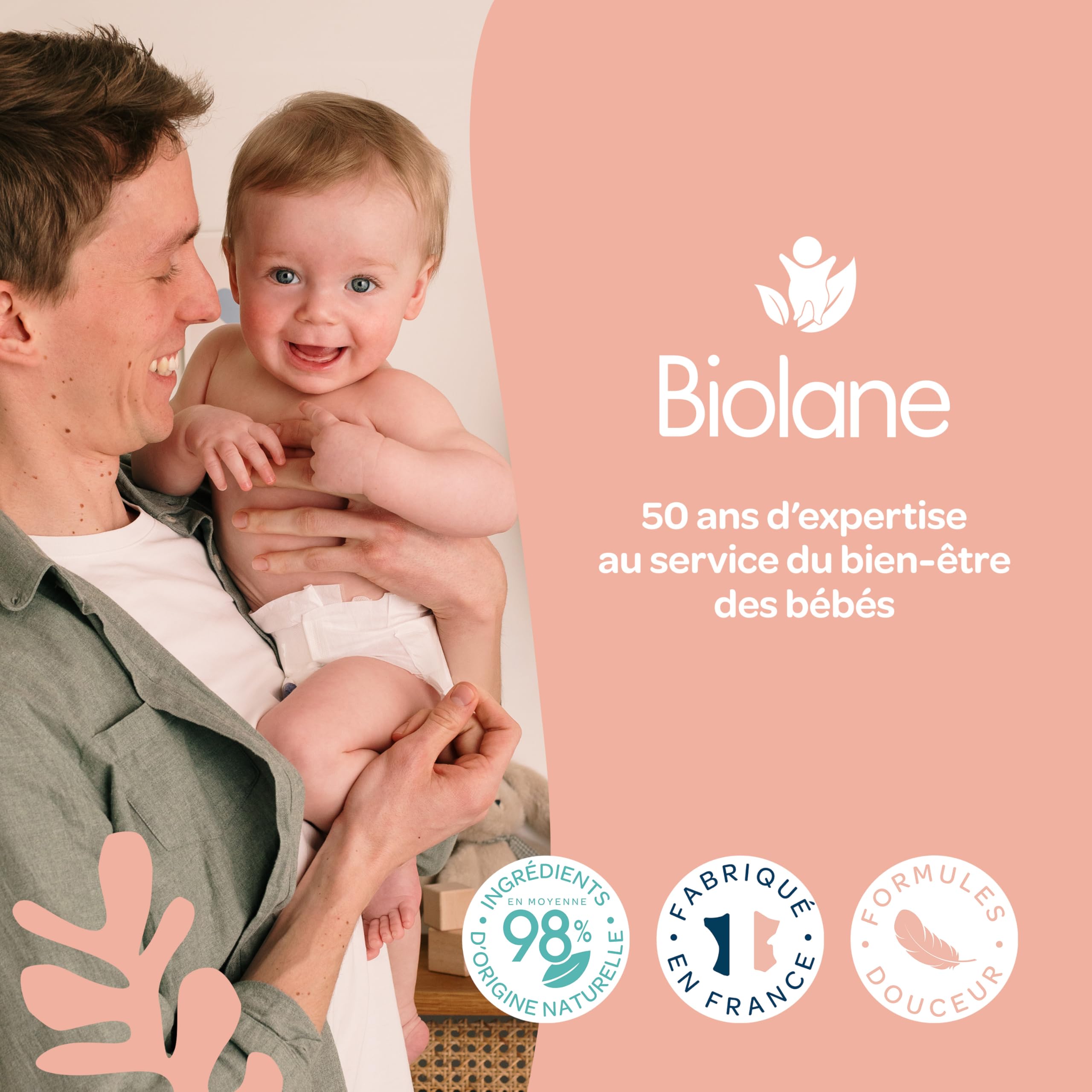 BIOLANE - Trousse de toilette pour bébé - Eau de toilette - Crème Hydratante - Gel Cheveux Coiffant - Trousse de soin - Ingrédients d'origine naturelle - Format nomade - Fabriquée en France.