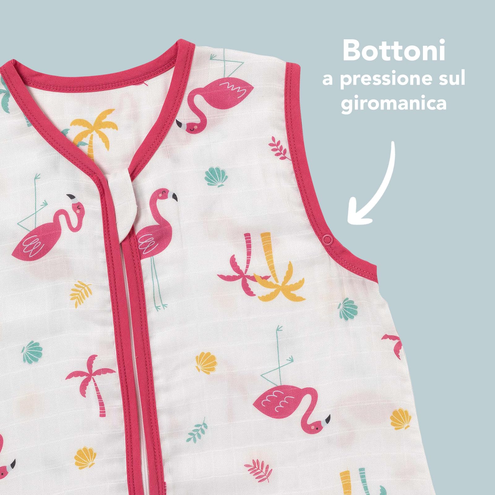Slumbersac Sacco nanna con piedini bambini 0.5 Tog I Sacco nanna estivo | Sacco nanna Mussola di bambù