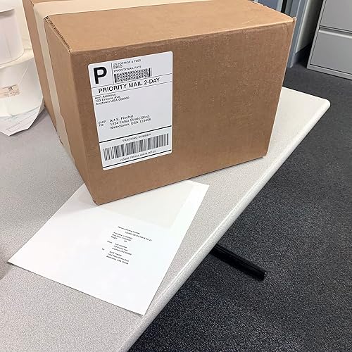 Miniatura 4 de Blank Labels Etiquetas de envío con etiquetas de recibo despegables, inyección de tinta y láser garantizado, tamaño de etiqueta de 6-1316 x 4-34