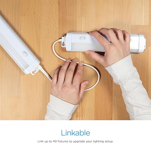 Miniatura 5 de Enbrighten Lámpara LED para debajo del gabinete de 24 pulgadas, enlazable hasta 40 accesorios, enchufable y convertible a cable directo, 811