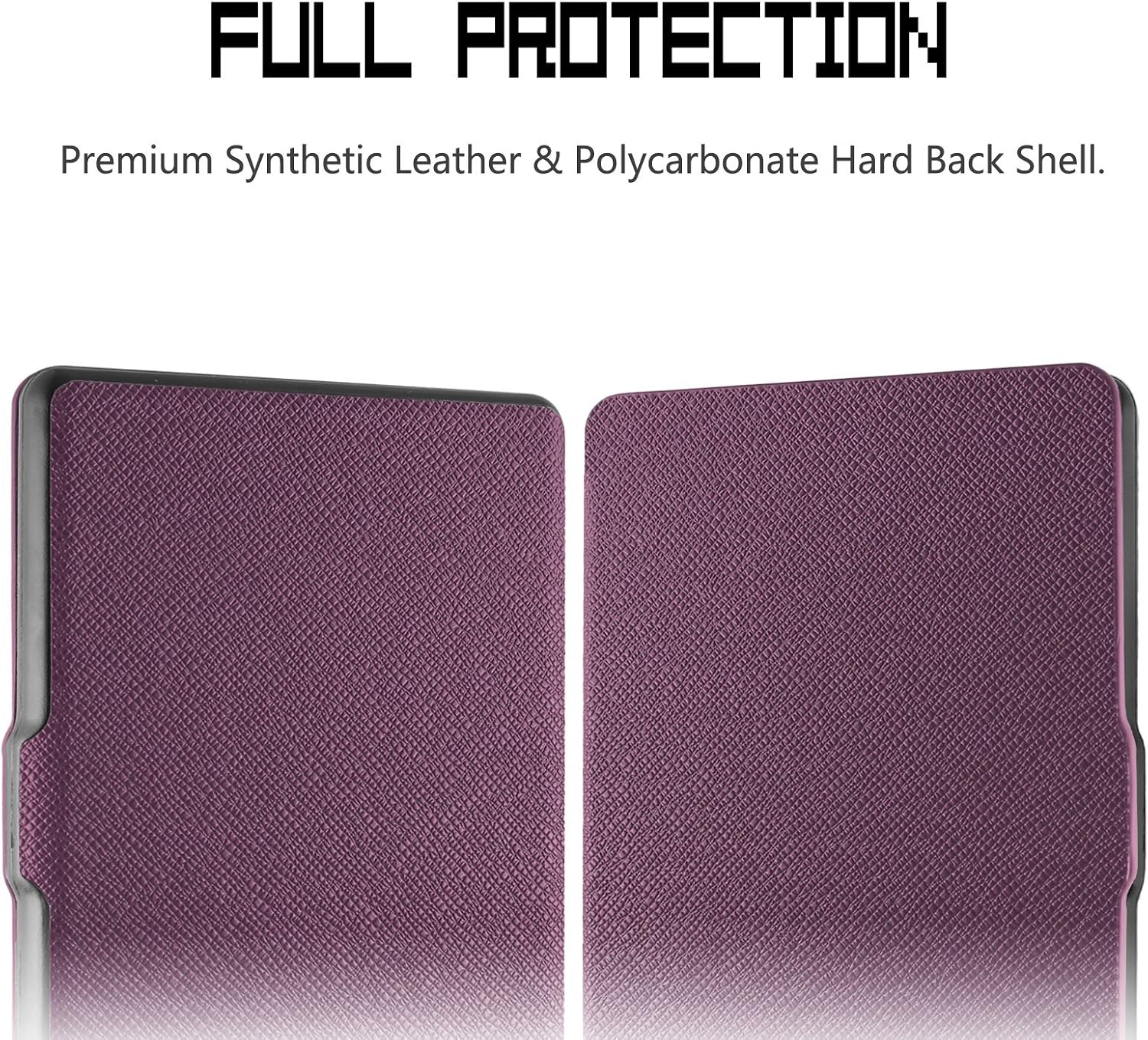 Infiland Case for New Kindle E-Reader, Premium Smart Slim Shell Case Cover for Amazon New Kindle E-Reader 6" Display 2016 Release 8th Generation (with Auto Wake/Sleep), Purple