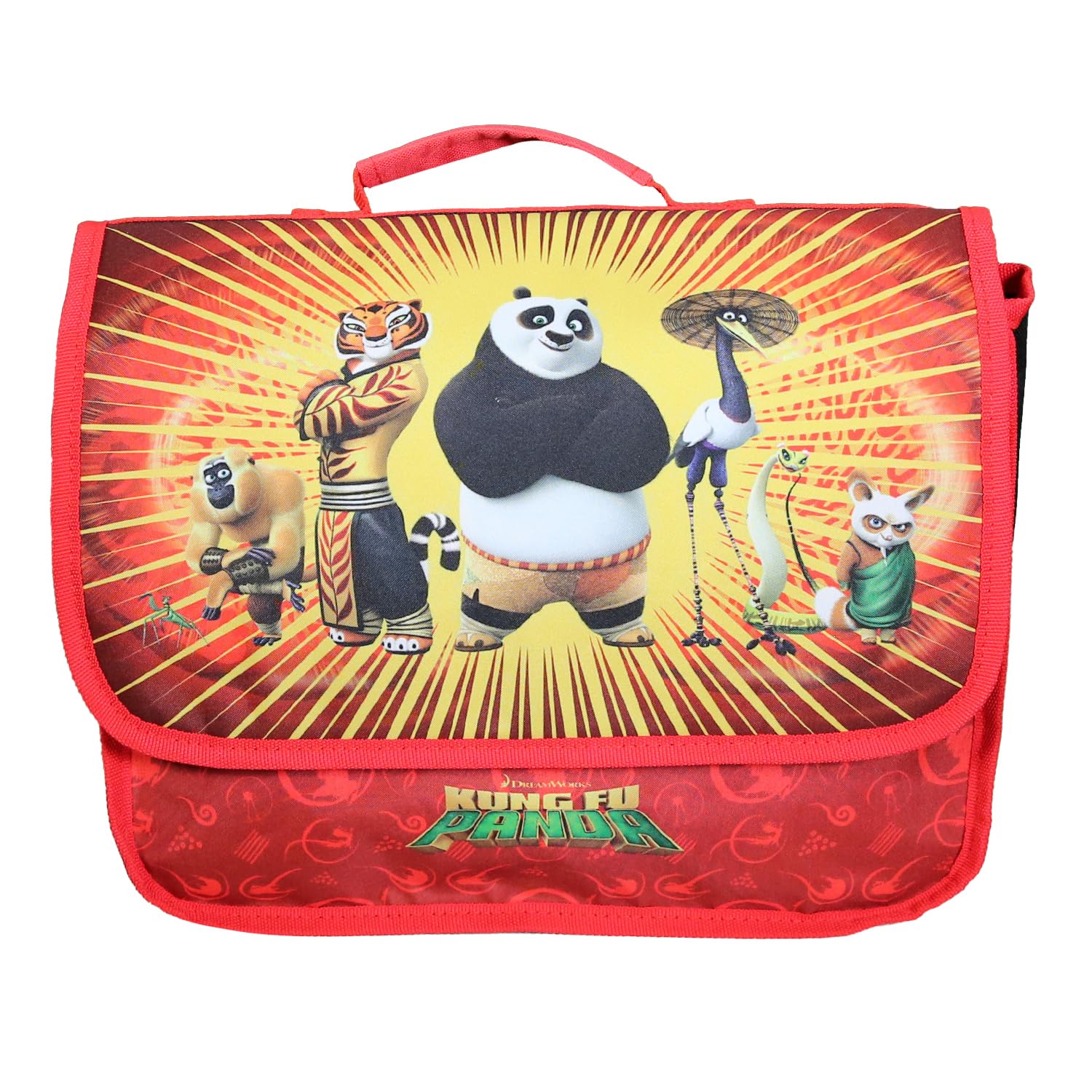 BAGTROTTER Zaino Asilo Kung Fu Panda, Rosso, 31x24x8 Cm, Leggero, In Poliestere, Con Spallacci Imbottiti, Per Bambini - 6