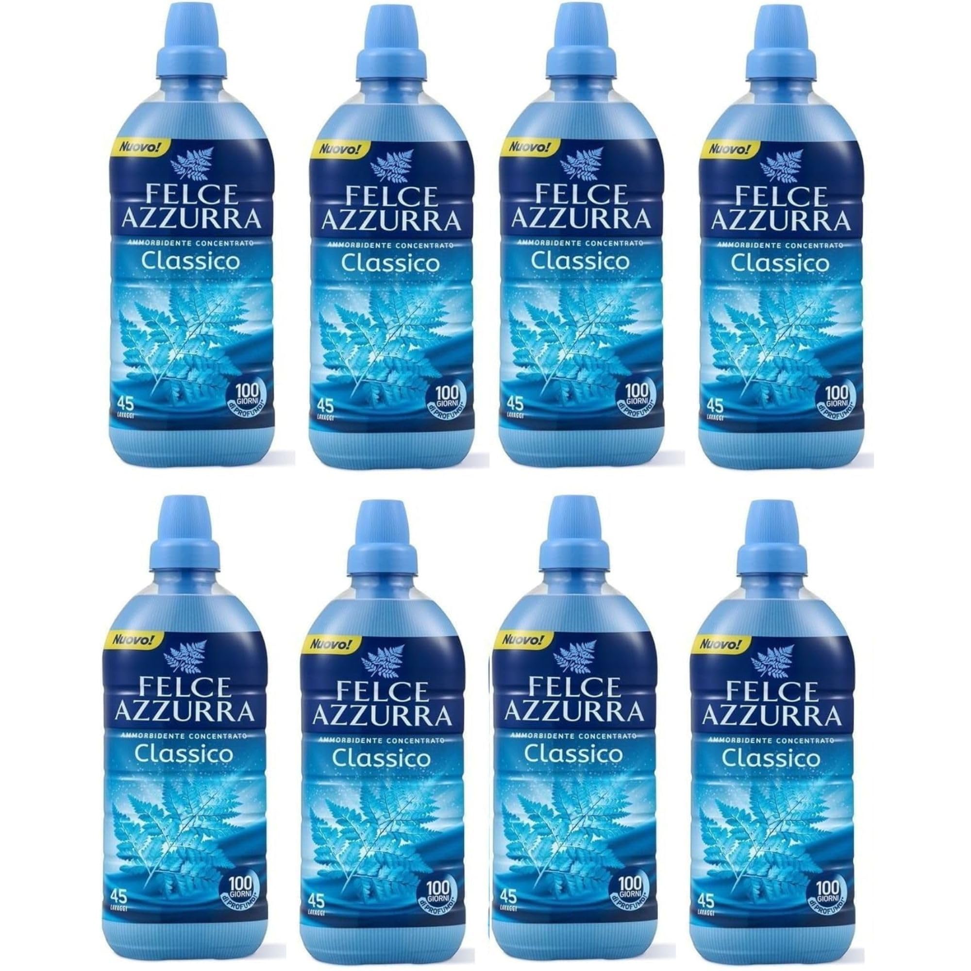 8x PAGLIERI Felce Azzurra Weichspüler Konzentrat Duftende Classico 900ml