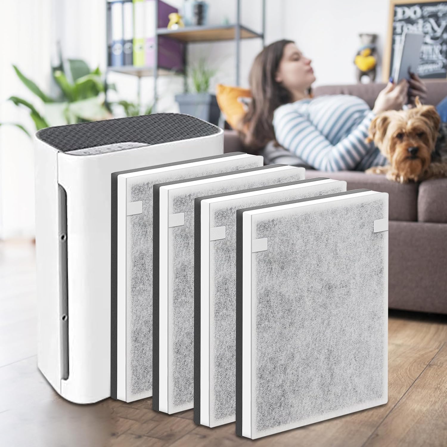 Vital 100 Replacement Filter Compatible with Levoit Vital 100 Air Purifier, 3-in-1 Replacement Filter and High-Efficiency Activated Carbon Filters, Part Number Vital 100-RF, 4 Pack. - Image 7