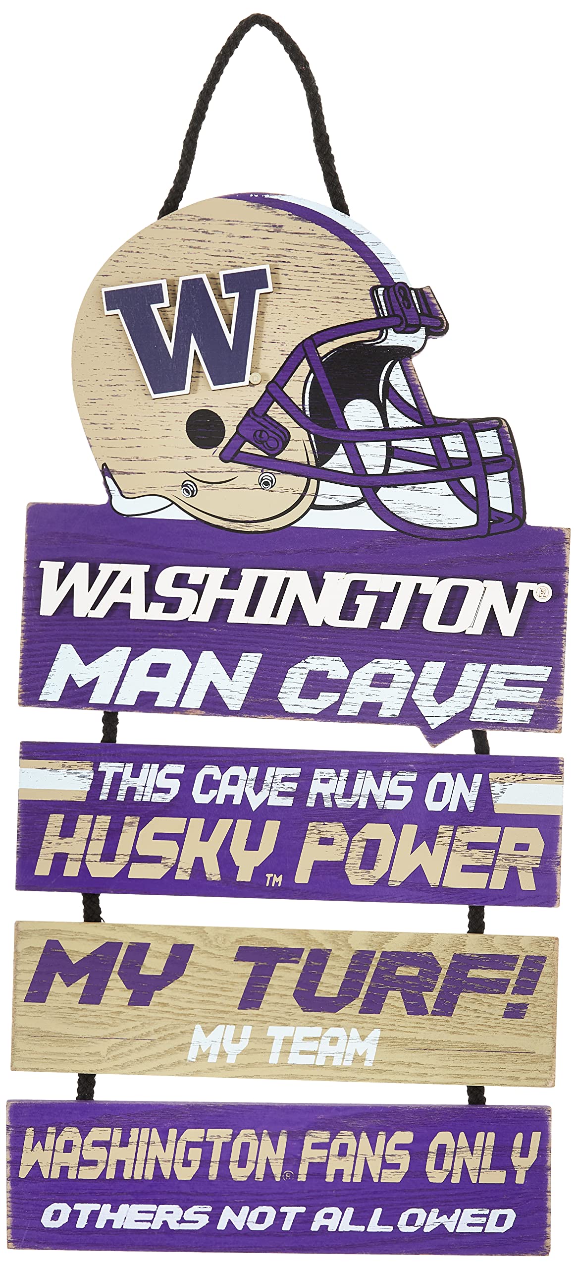 FOCOWashington Huskies NCAA 2018 Helmet Mancave Sign