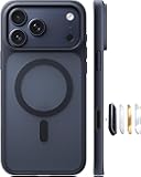 Magnetic Shockproof for iPhone 17 Pro Case, Camera Control, Compatible with MagSafe, Military-Grade Protection, Stronger Slim Translucent Phone Case for iPhone 17 Pro, Black