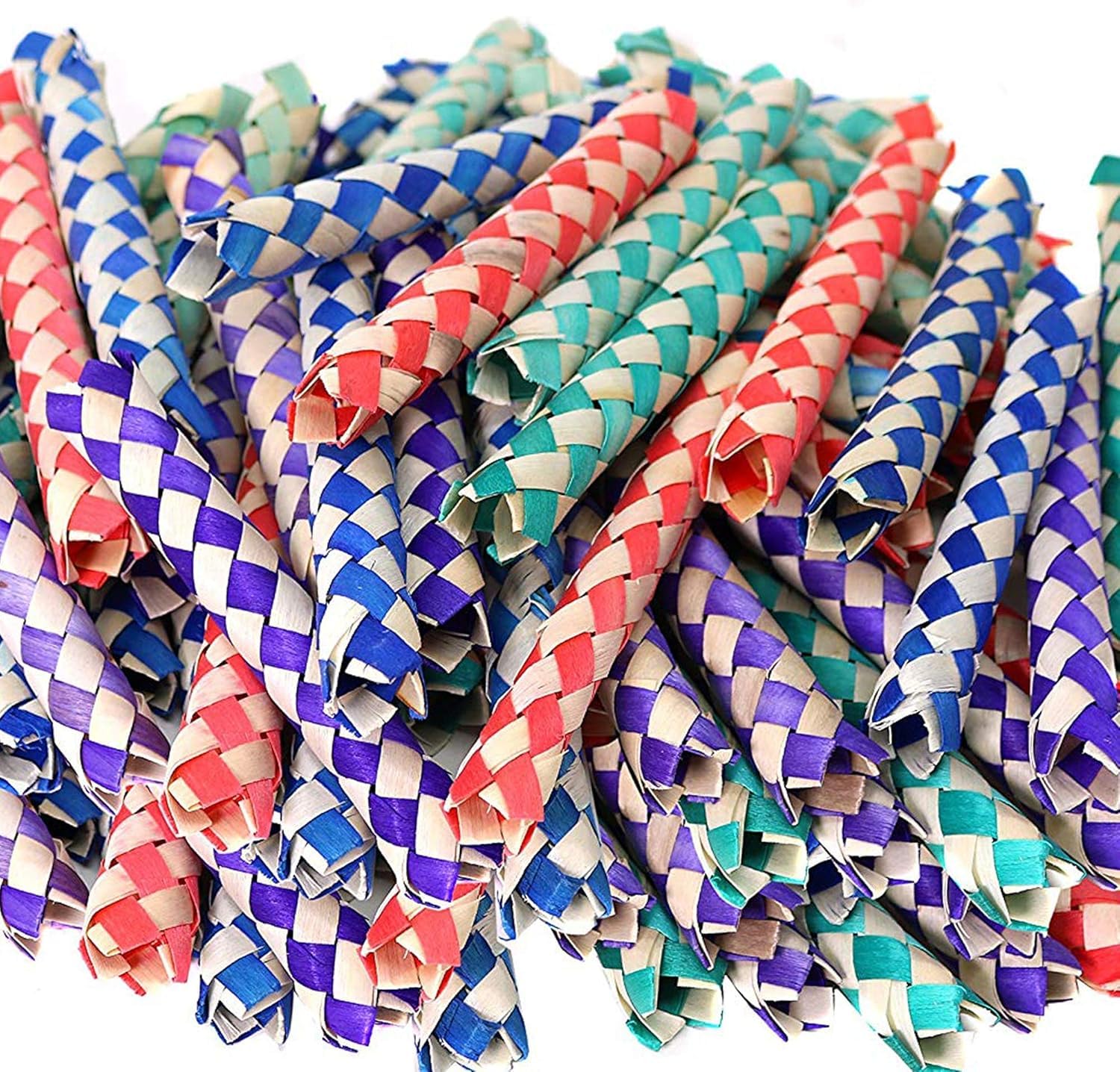 Finger Traps - Bulk Pack of 72 - Classic Chinese Bamboo Finger Traps for Kids and Adults, Cool Birthday Party Favors, Goodie Bag Stuffers, and PiÃƒ±ata Fillers, Assorted Colors