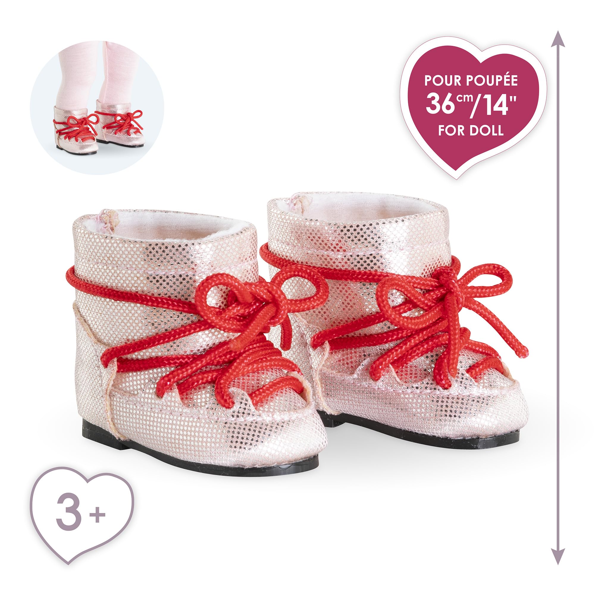 Ma Corolle - Różowe buty narciarskie, buty dla lalek Ma Corolle, 36cm, od 3 lat, 9000213010
