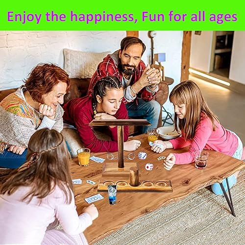 Miniatura 3 de Juego de lanzamiento de anillos para adultos y niños, juego de lanzamiento de anillos de madera de mesa para interiores y exteriores, 9.8 pulgadas