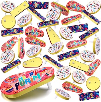 60 Pcs Metal Purim Gragger Noise Makers for Sporting Event Colorful Party Noise Makers Bulk Novelty Assorted Purim Gragger Party Favor for Holiday, Football Games, Pep Rally Supplies Stylish