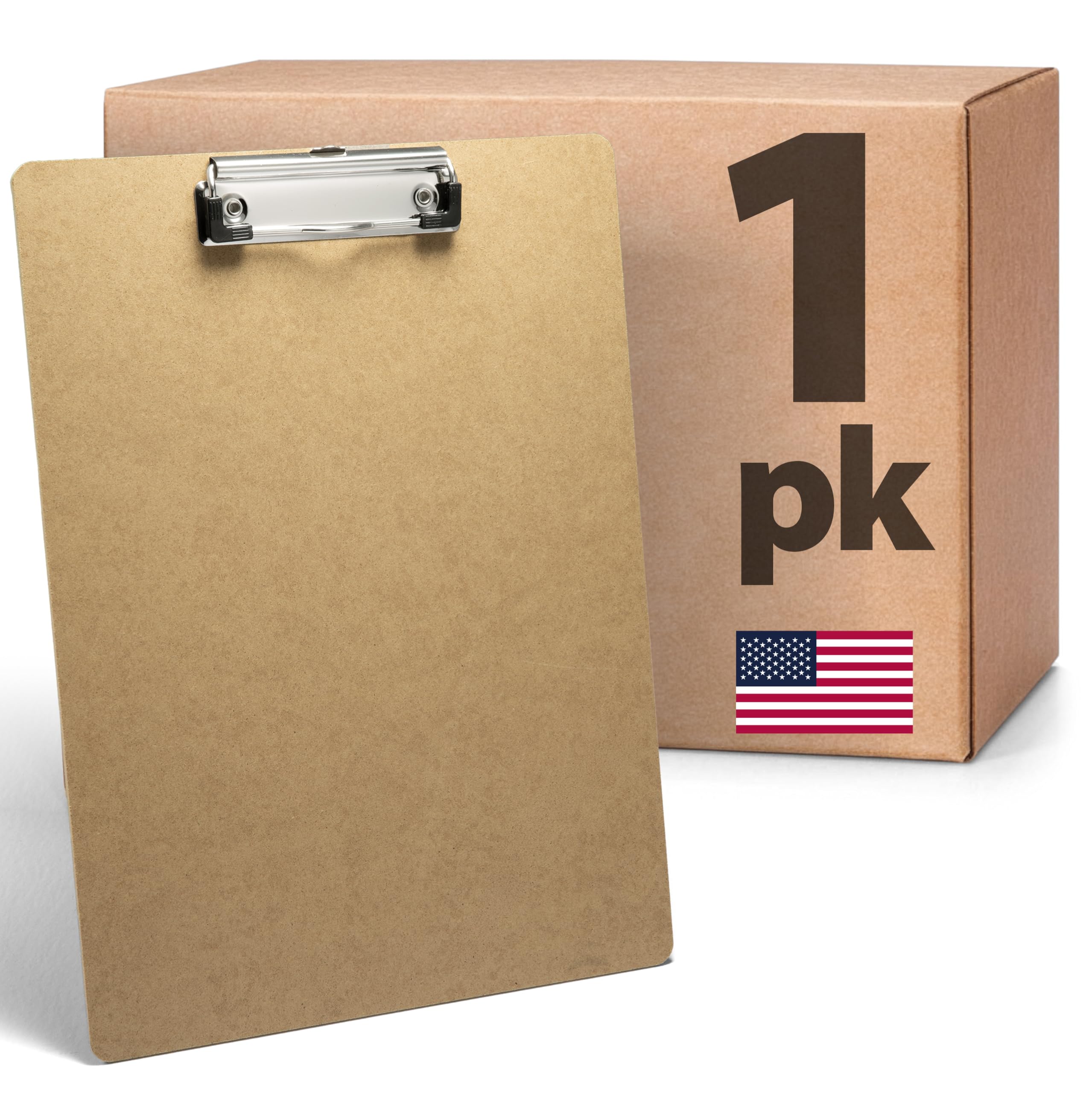 Officemate Recycled Wood Clipboard, Letter Size, Low Profile Clip, 9 x 12.5 Inches (83219), Each, Brown — image 1