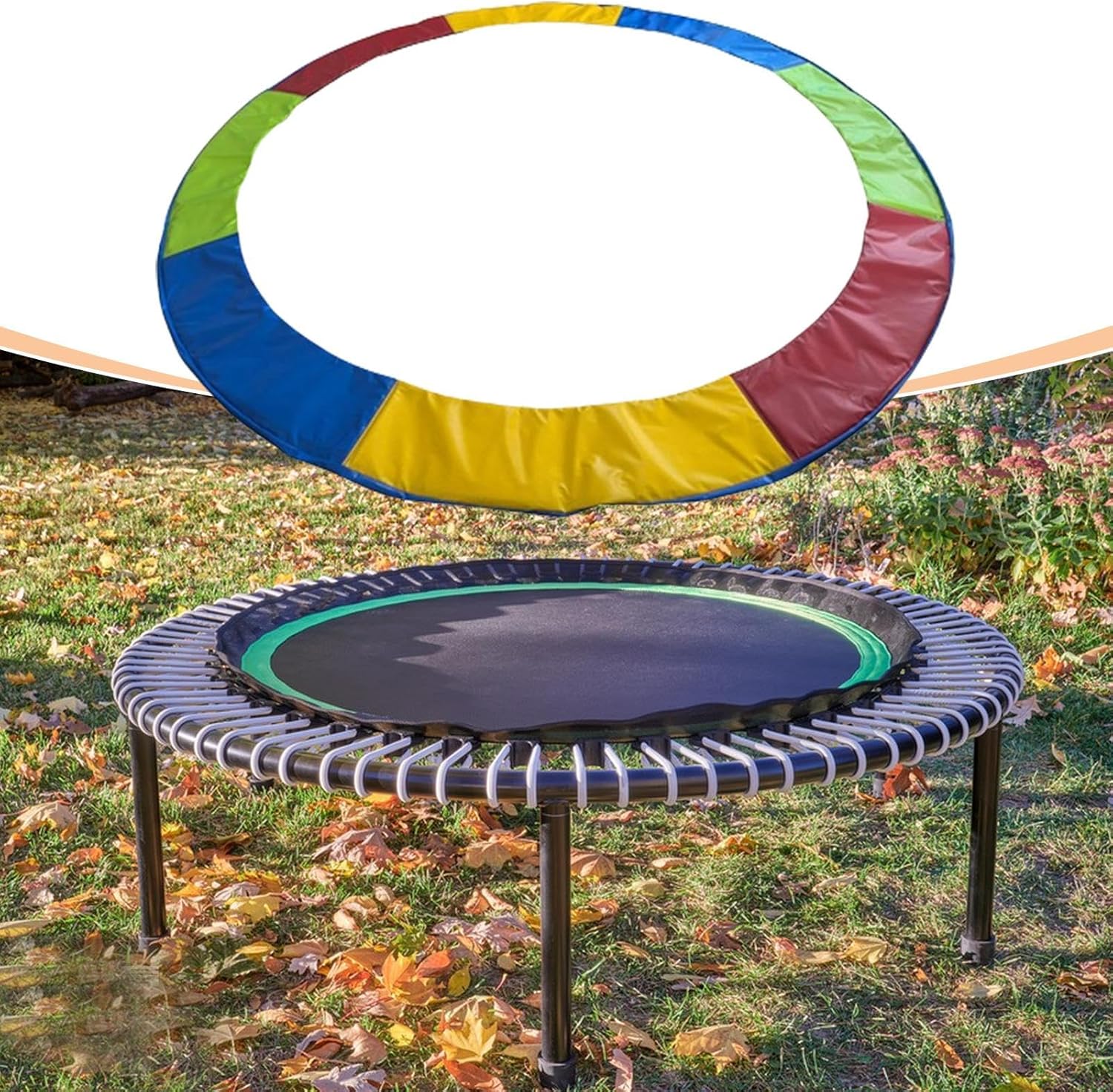 トランポリンパッド | トランポリン交換用安全カバー、防塵パッド 裏庭用防水プロテクター 遊び場、ジム、庭、天候、ダメージ、屋外用
