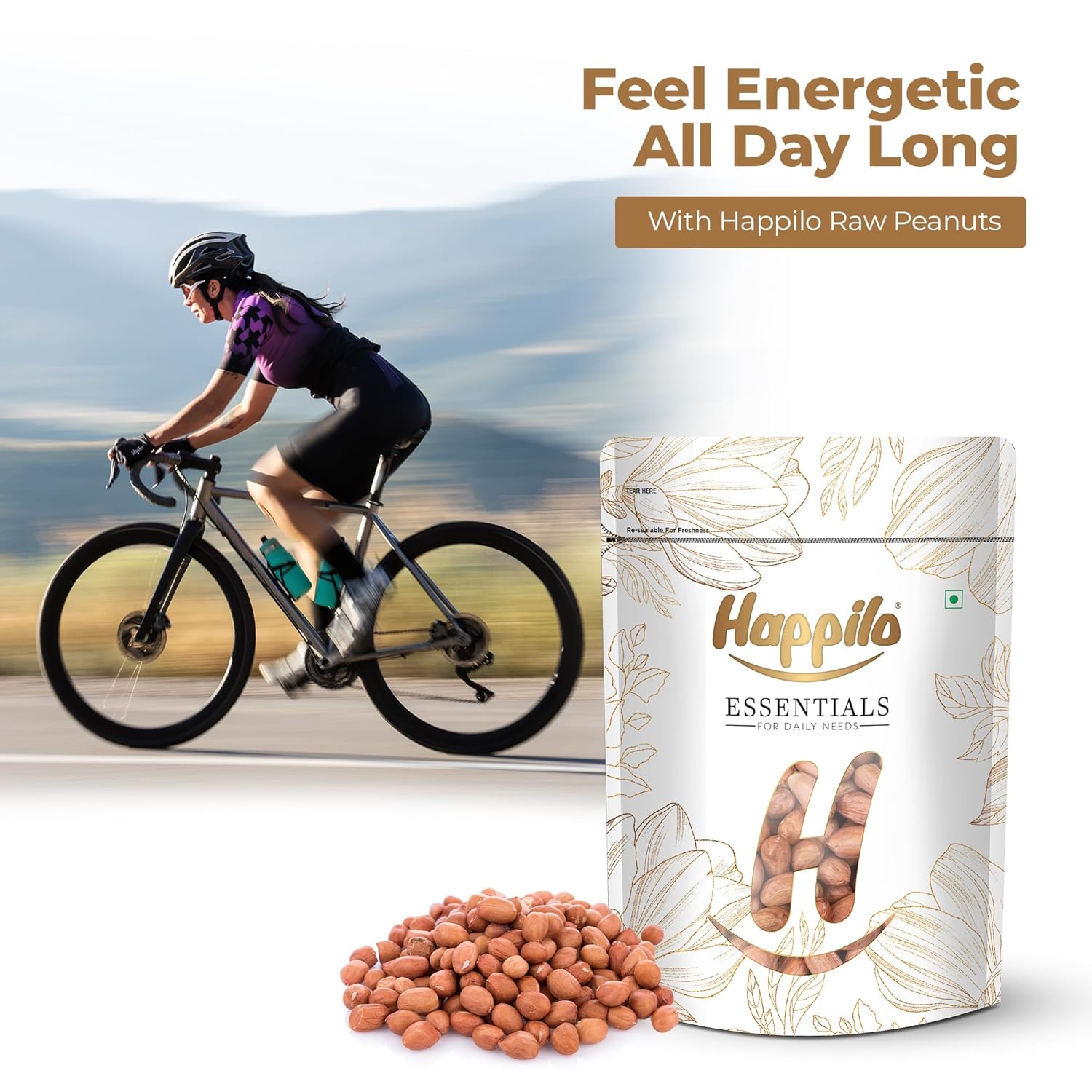Happilo Essentials Raw Peanuts 500g
