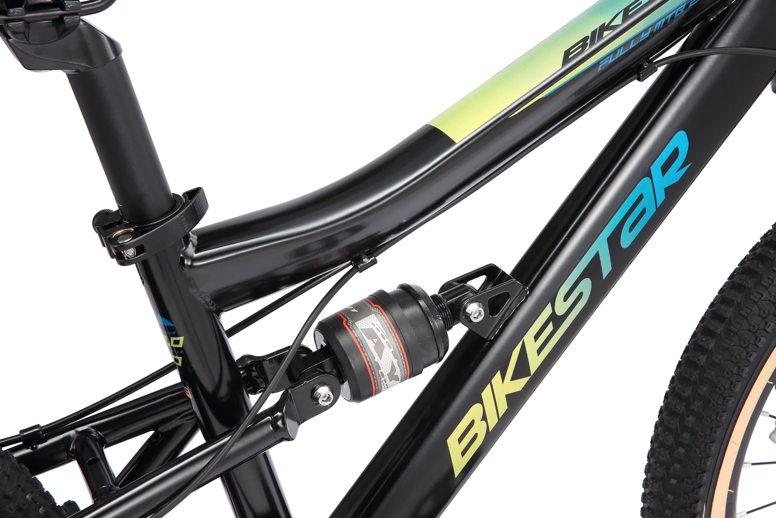 BIKESTAR Kinder Fahrrad Fully Mountainbike 7 Gang Shimano, Scheibenbremse ab 6 Jahre | 20 Zoll Kinderrad MTB | RISIKOFREI TESTEN