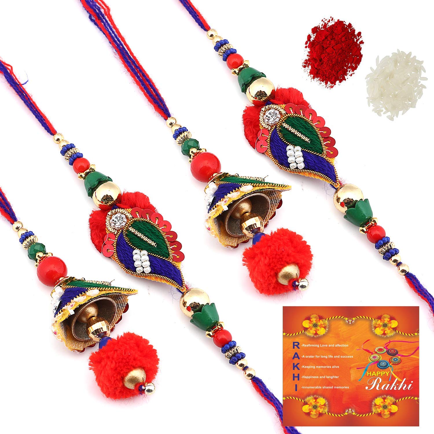 RA-Rock Two Lovely Bhaiya Bhabhi Rakhi Lumba Rakhi Pair (Set of 4 Rakhi) (B07T13PZL5) Amazon Price History, Amazon Price Tracker