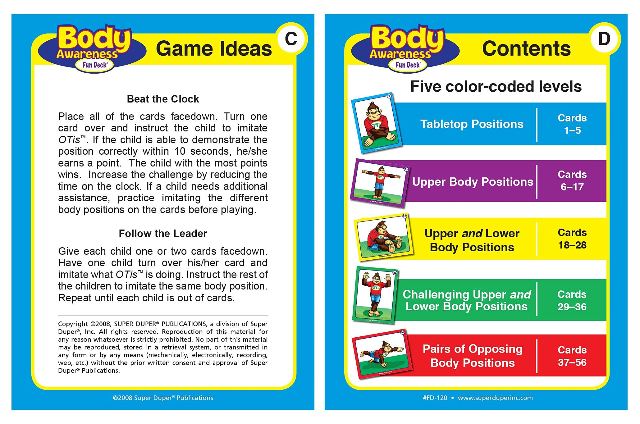 Super Duper Publications Yoga Body Awareness and Exercise Fun Deck